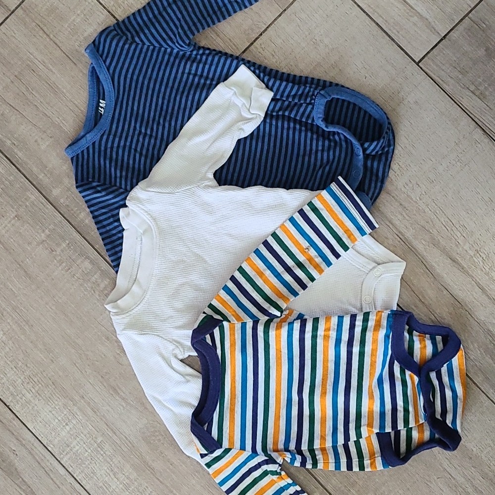 Bundle of baby boy long sleeve onesies